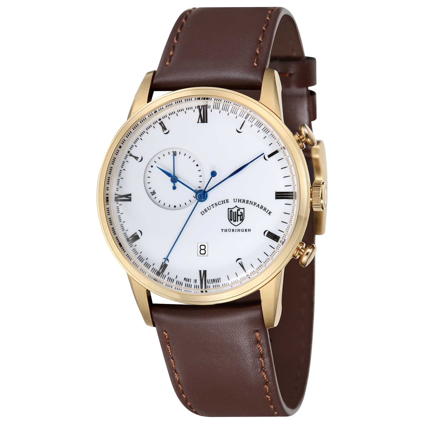 Front view of DuFa Weimar Men's Quartz Watch DF-9007-04