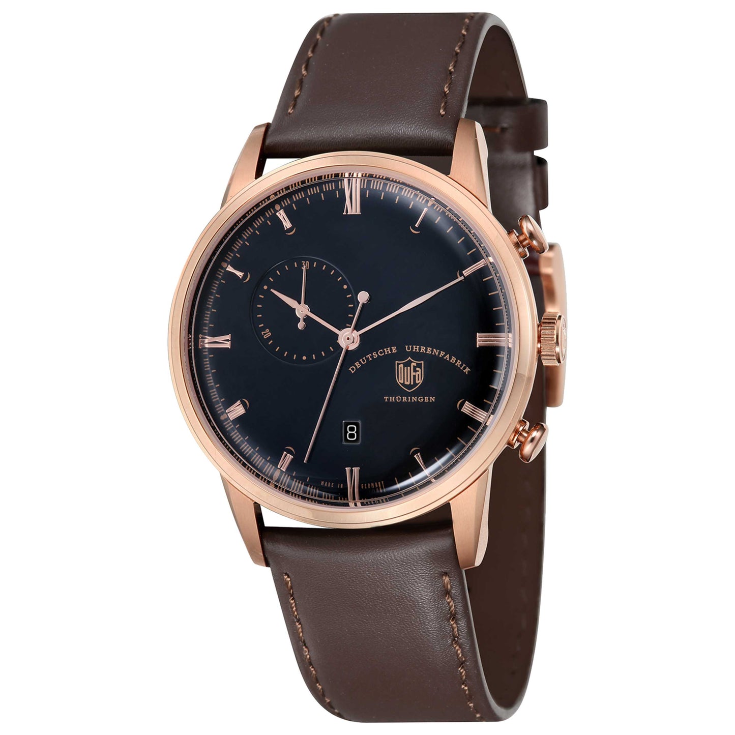 Front view of DuFa Weimar Men's Quartz Watch DF-9007-05