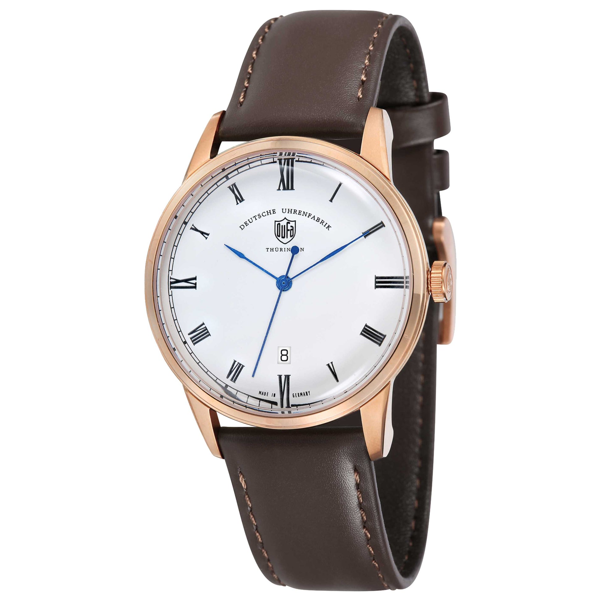 Front view of DuFa Weimar Men's Quartz Watch DF-9008-05