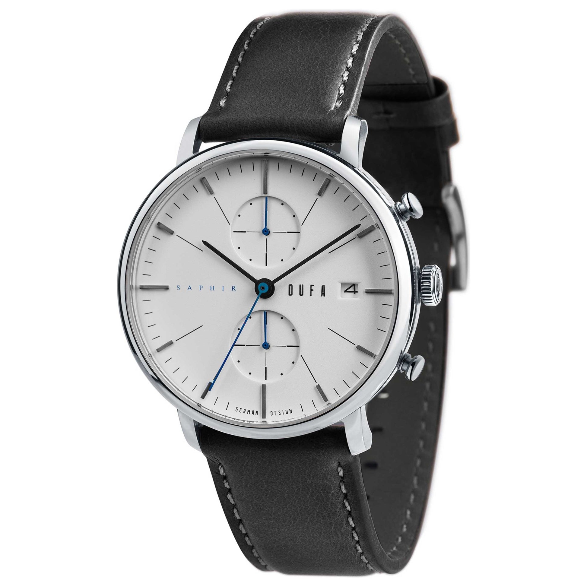 Front view of DuFa Saphir Men's Quartz Watch DF-9027-01