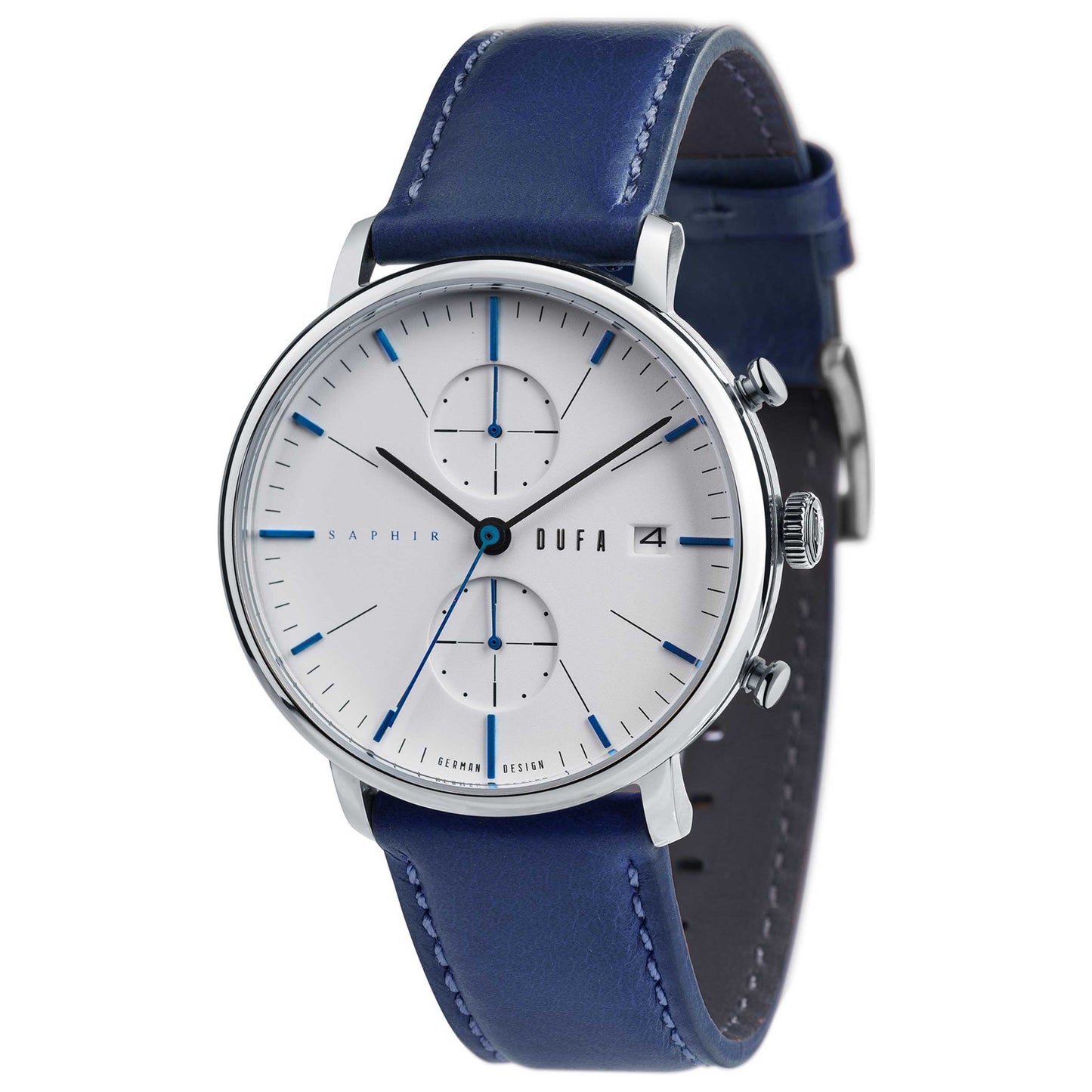 Front view of DuFa Saphir Men's Quartz Watch DF-9027-02