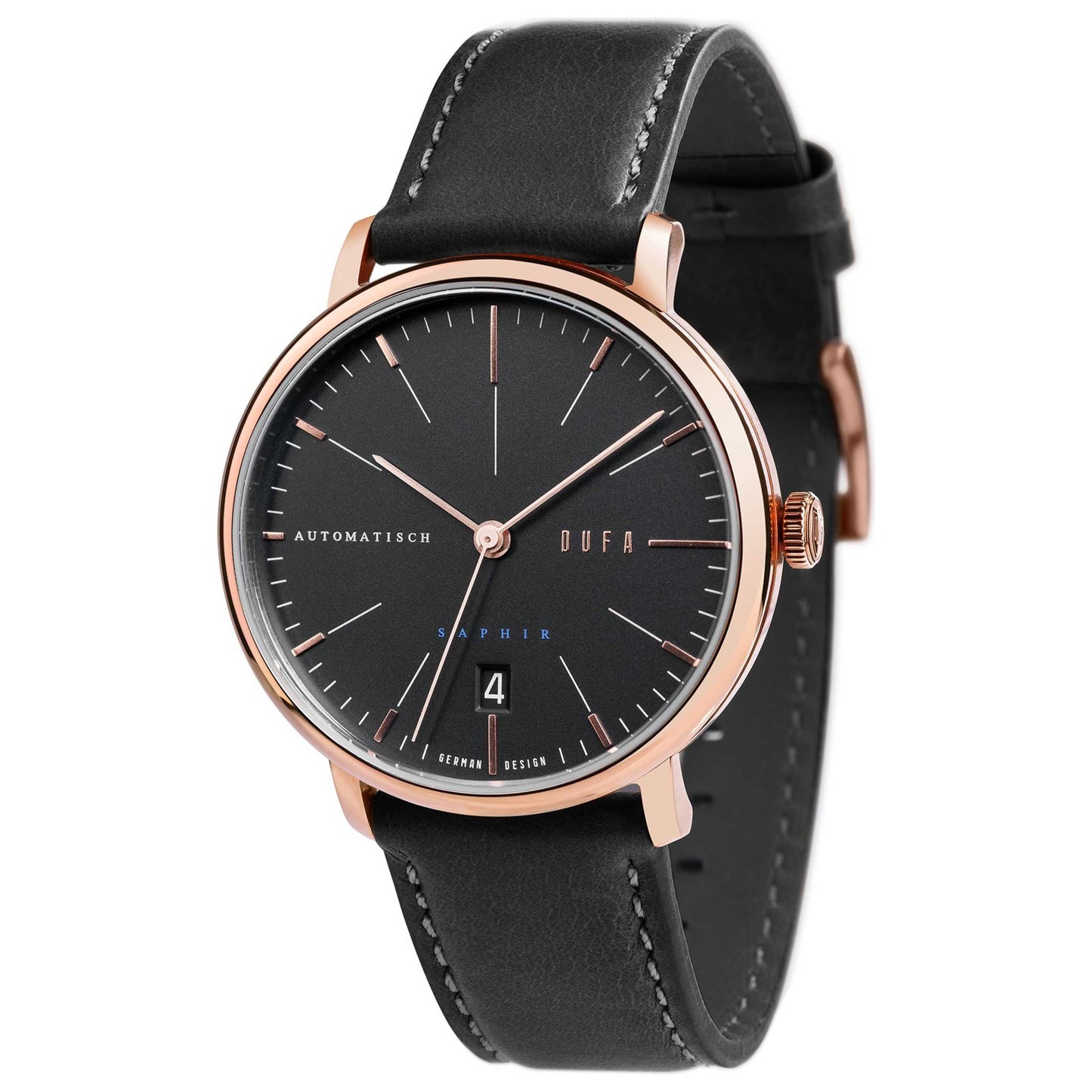 Front view of DuFa Saphir Men's Automatic Watch DF-9028-03