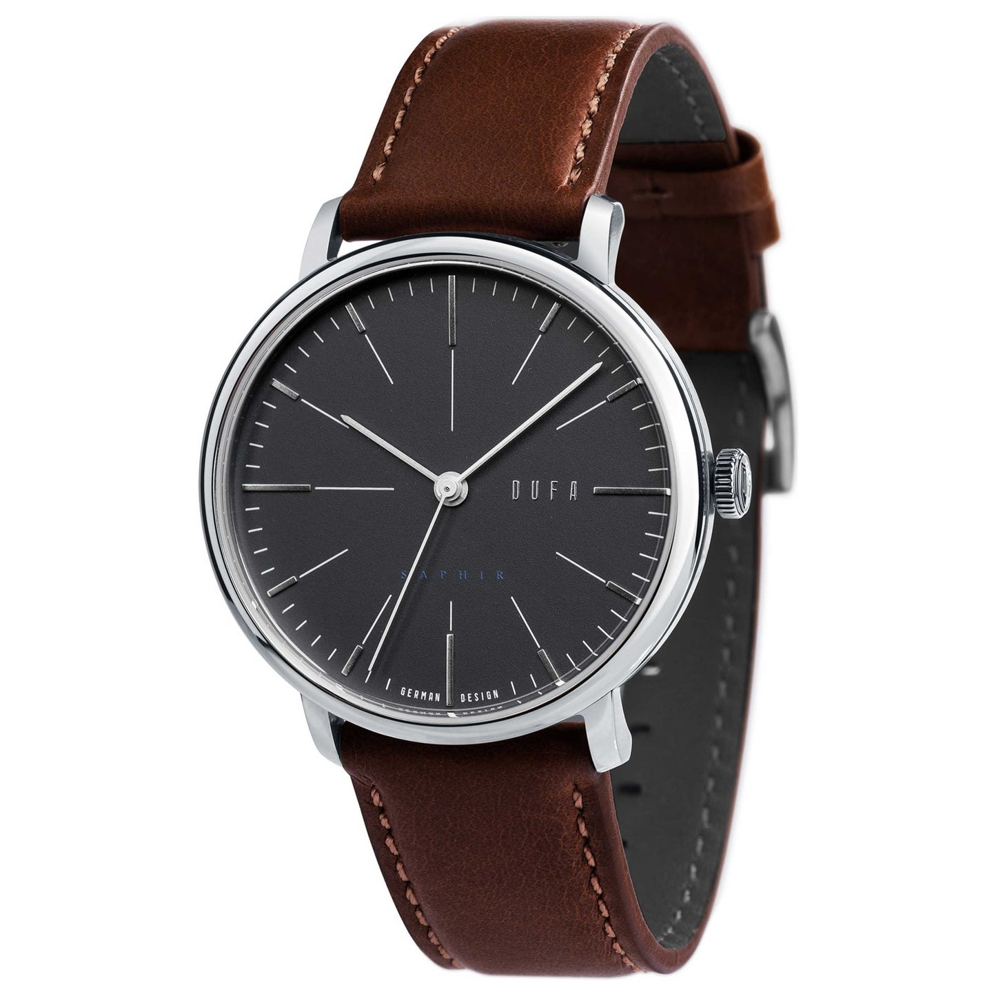 Front view of DuFa Saphir Men's Quartz Watch DF-9029-02