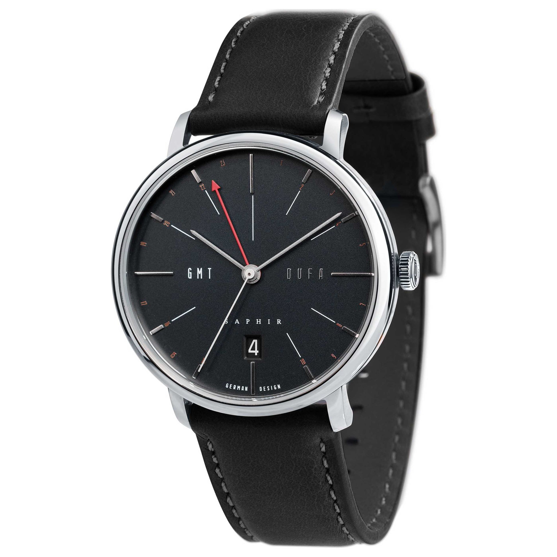 Front view of DuFa Saphir Men's Quartz Watch DF-9030-02