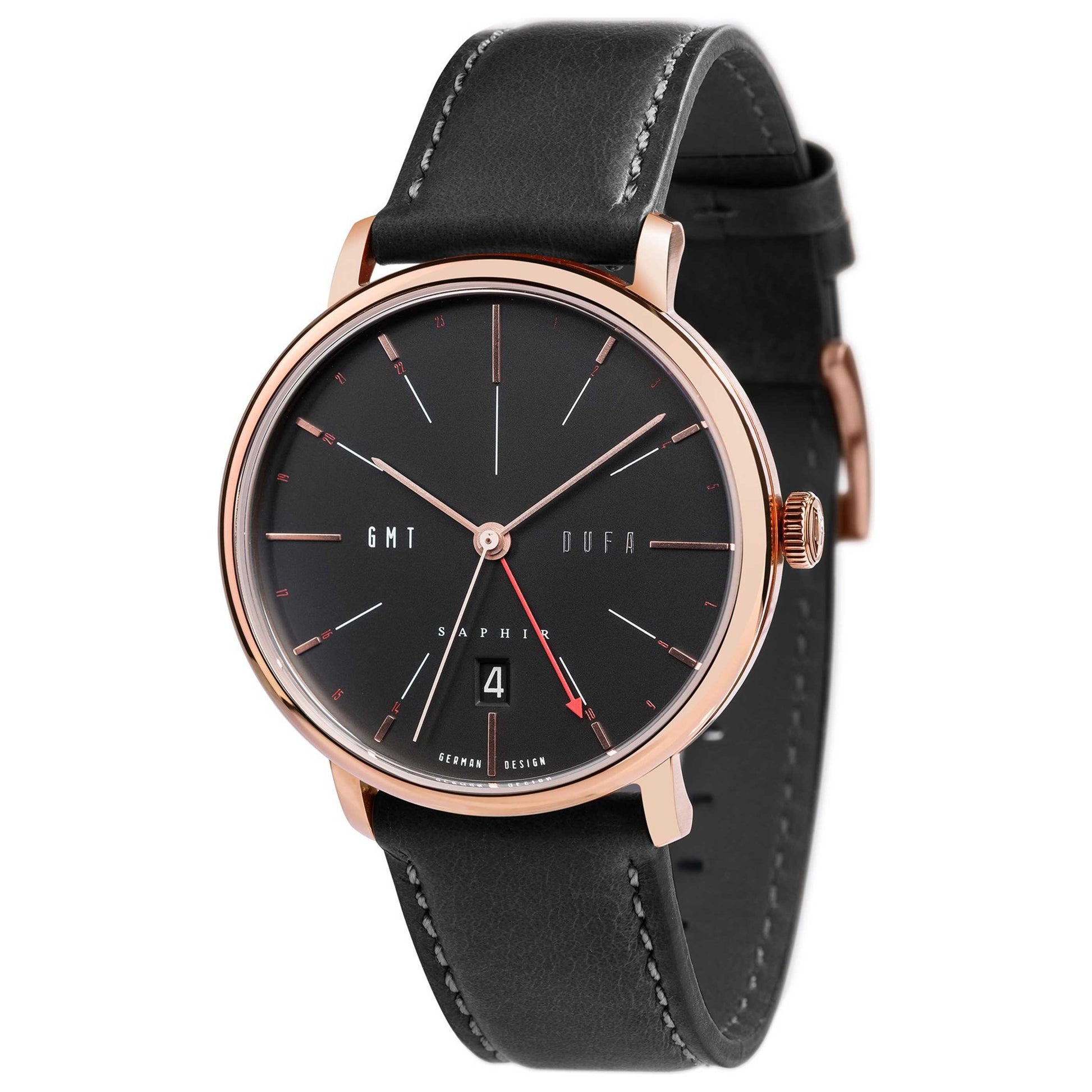 Front view of DuFa Saphir Men's Quartz Watch DF-9030-03