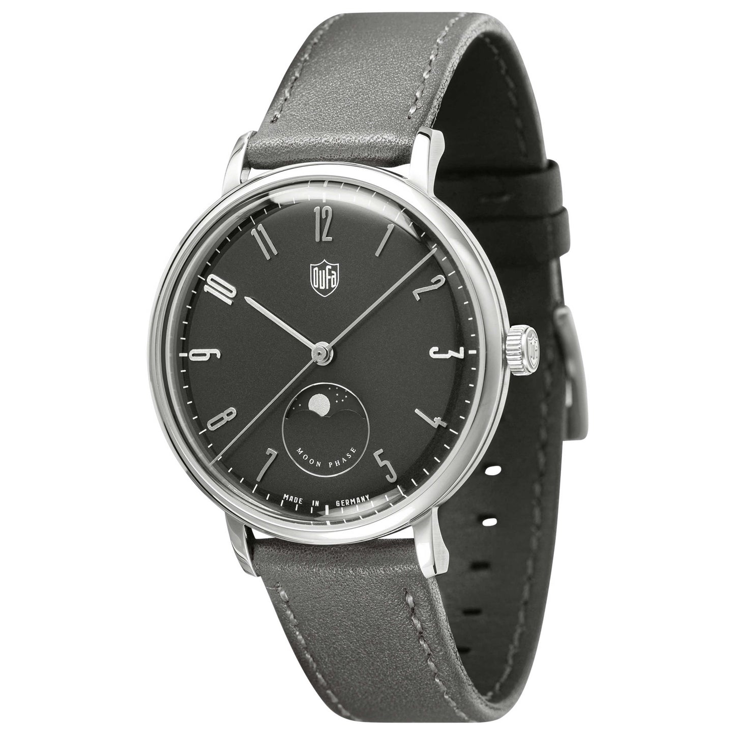 Front view of DuFa Gropius Moonphase Men's Quartz Watch DF-9032-03