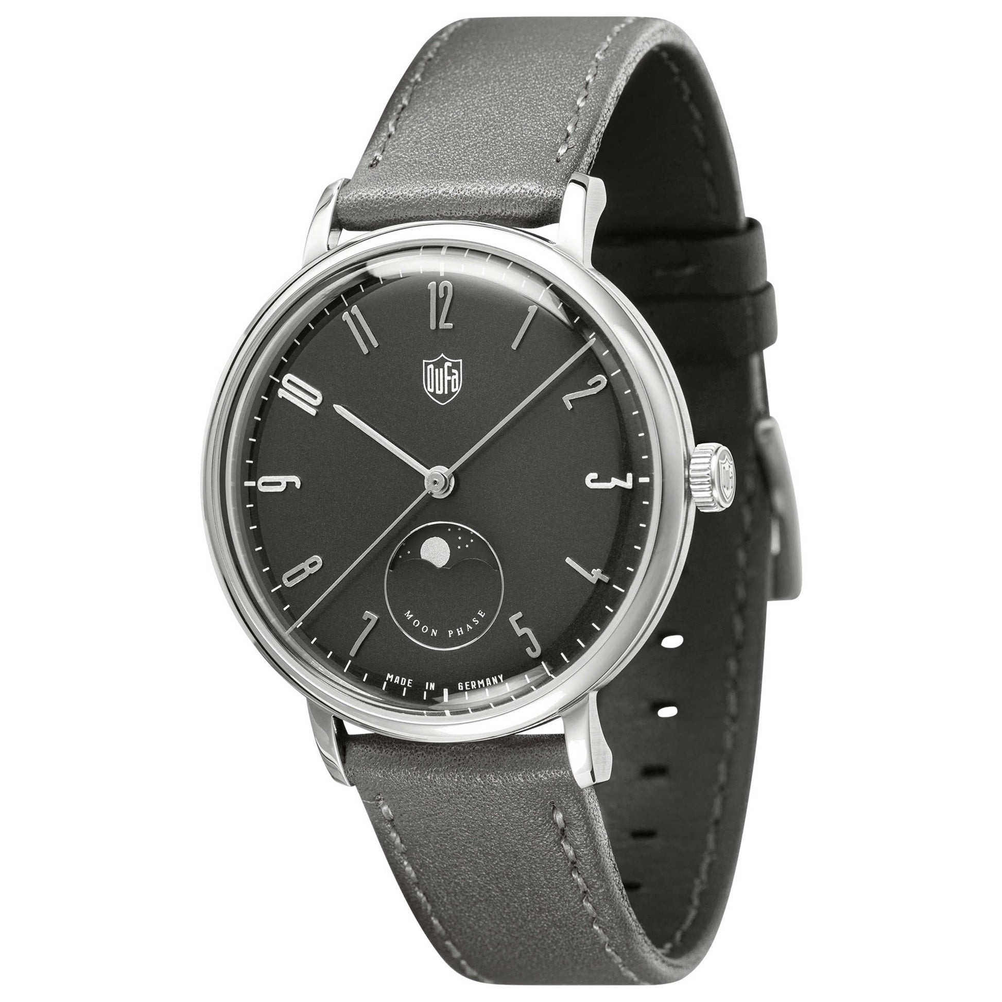 Front view of DuFa Gropius Moonphase Men's Quartz Watch DF-9032-03