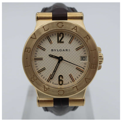 Front view of Bulgari Diagono Women's Swiss Quartz (Battery-Powered) Watch DG29C6GLD-SD