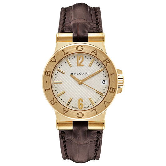 Front view of Bulgari Diagono Women's Swiss Quartz (Battery-Powered) Watch DG29C6GLD