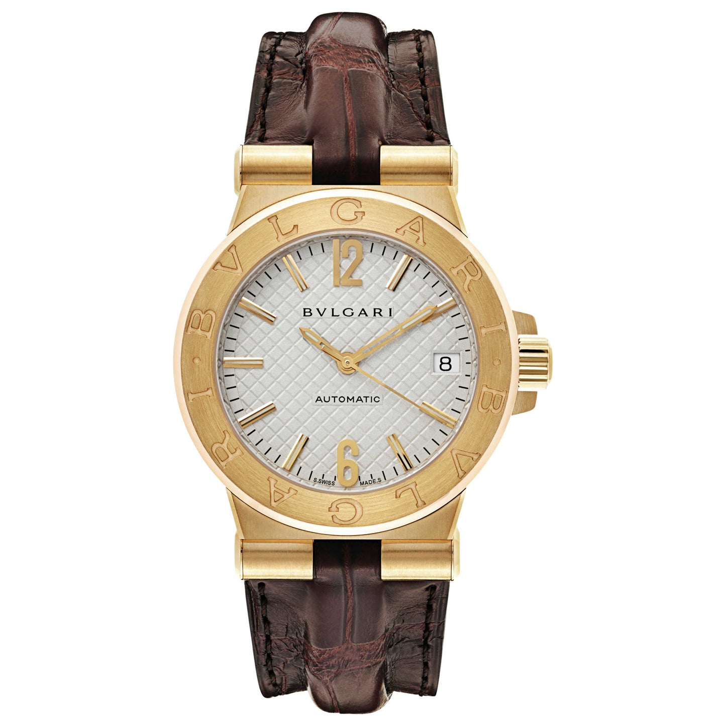 Front view of Bulgari Diagono Women's Automatic Watch DG35C6GLD