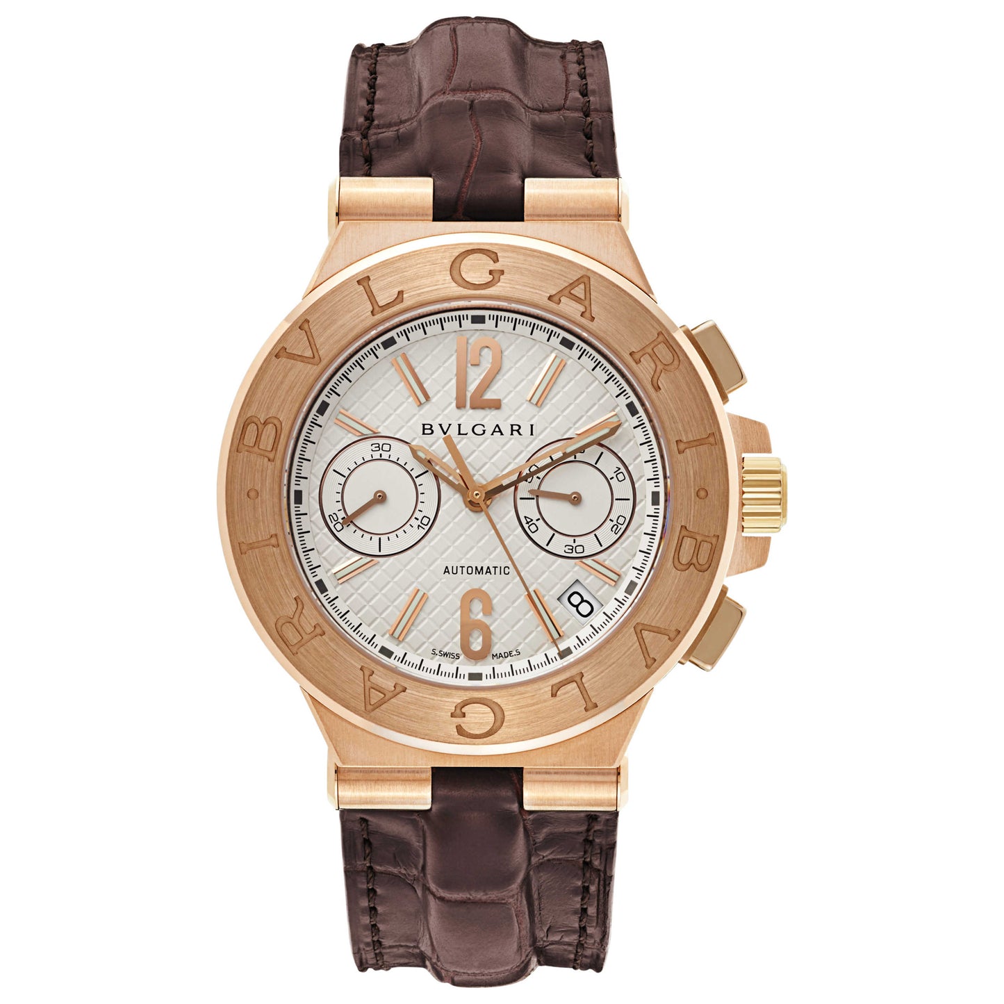 Front view of Bulgari Diagono Men's Automatic Watch DGP40C6GLDCH