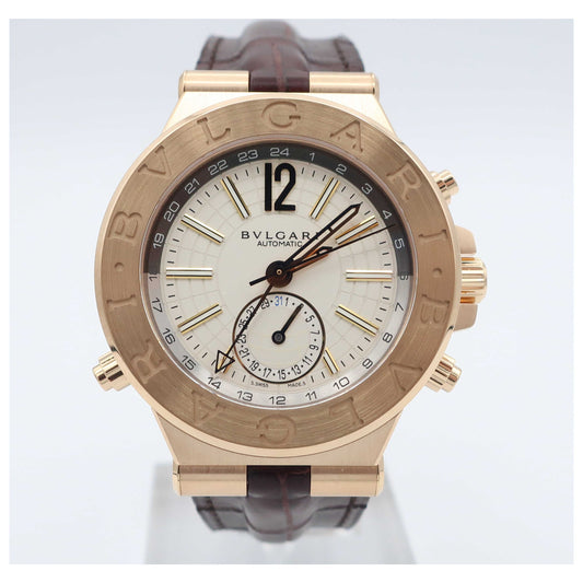 Front view of Bulgari Diagono Men's Automatic Watch DGP40C6GLDGMT-SD