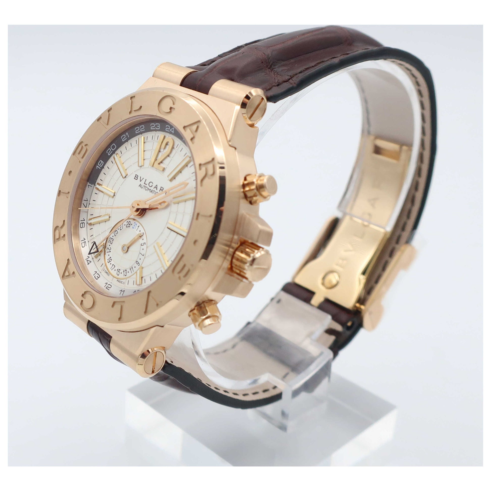 Bulgari Diagono Men's Automatic Watch DGP40C6GLDGMT-SD - Image #4