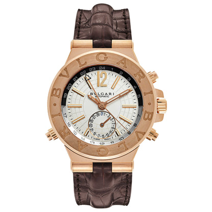 Front view of Bulgari Diagono Men's Automatic Watch DGP40C6GLDGMT