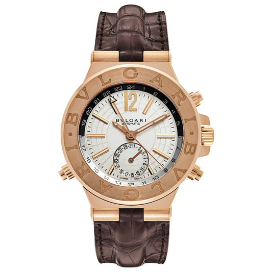 Front view of Bulgari Diagono Men's Automatic Watch DGP40C6GLDGMT