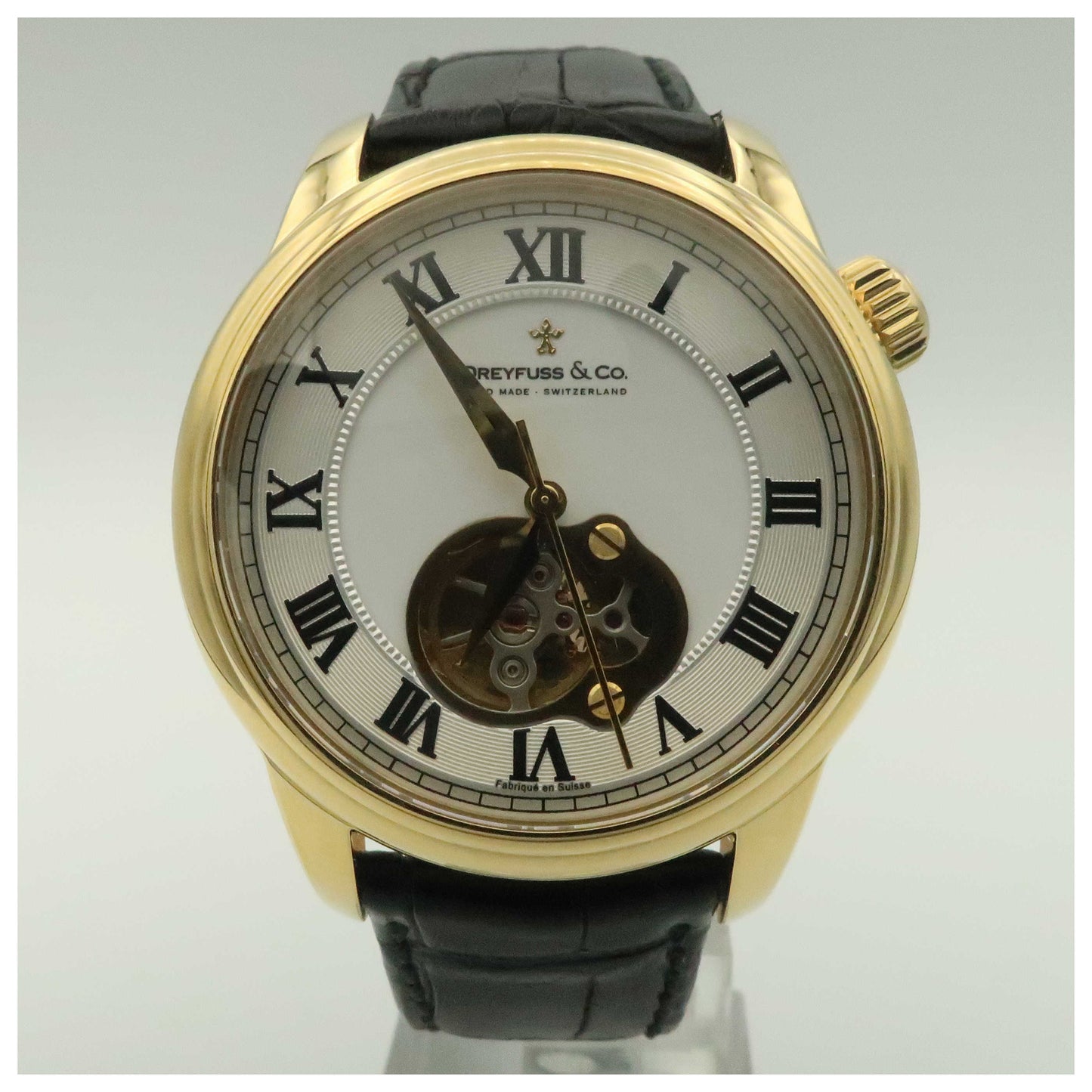 Front view of Dreyfuss 1925 Men's Automatic Watch DGS00092-01-SD