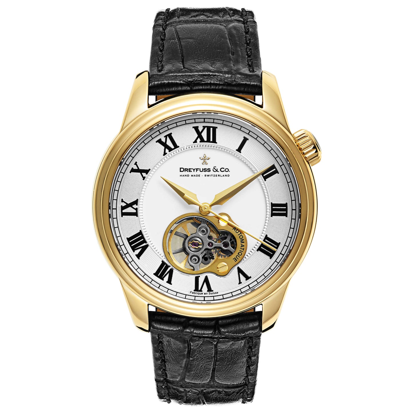 Front view of Dreyfuss 1925 Men's Automatic Watch DGS00092-01