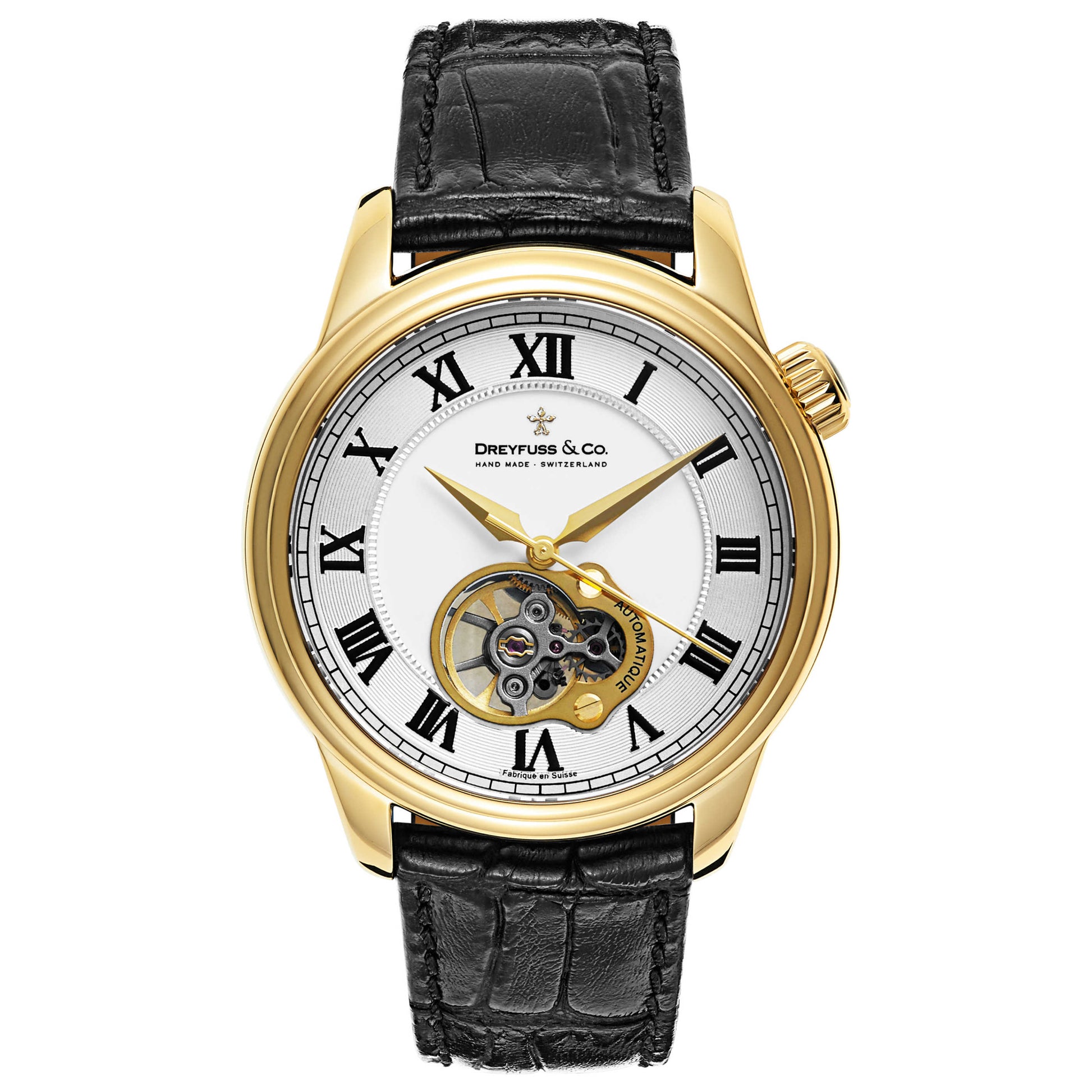 Front view of Dreyfuss 1925 Men's Automatic Watch DGS00092-01