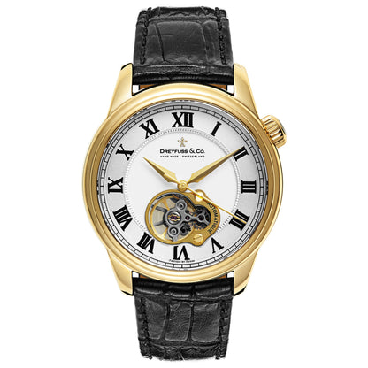 Front view of Dreyfuss 1925 Men's Automatic Watch DGS00092-01