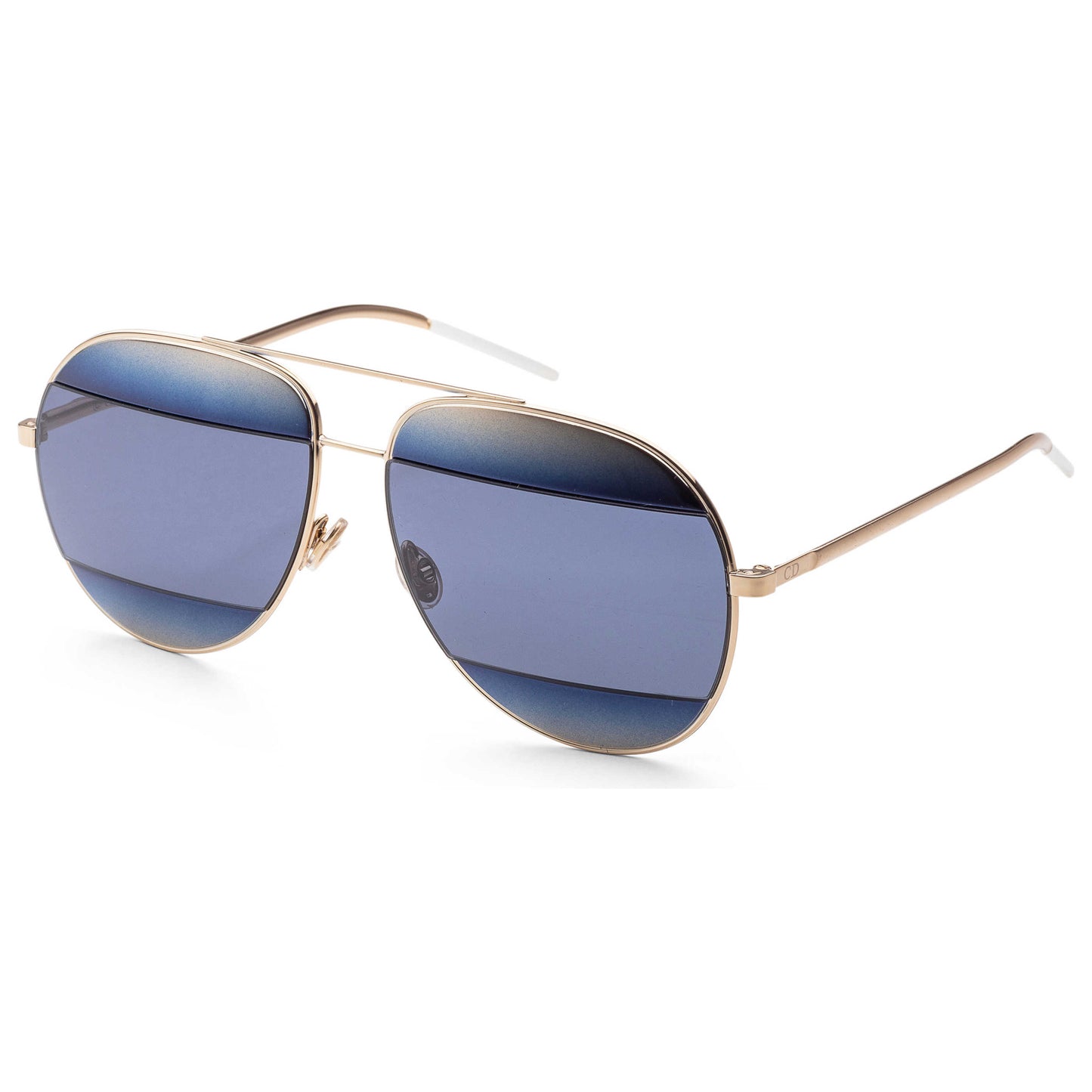 Front view of Christian Dior Split Women's Sunglasses DIOR-SPLIT1-SHBLUE-GD