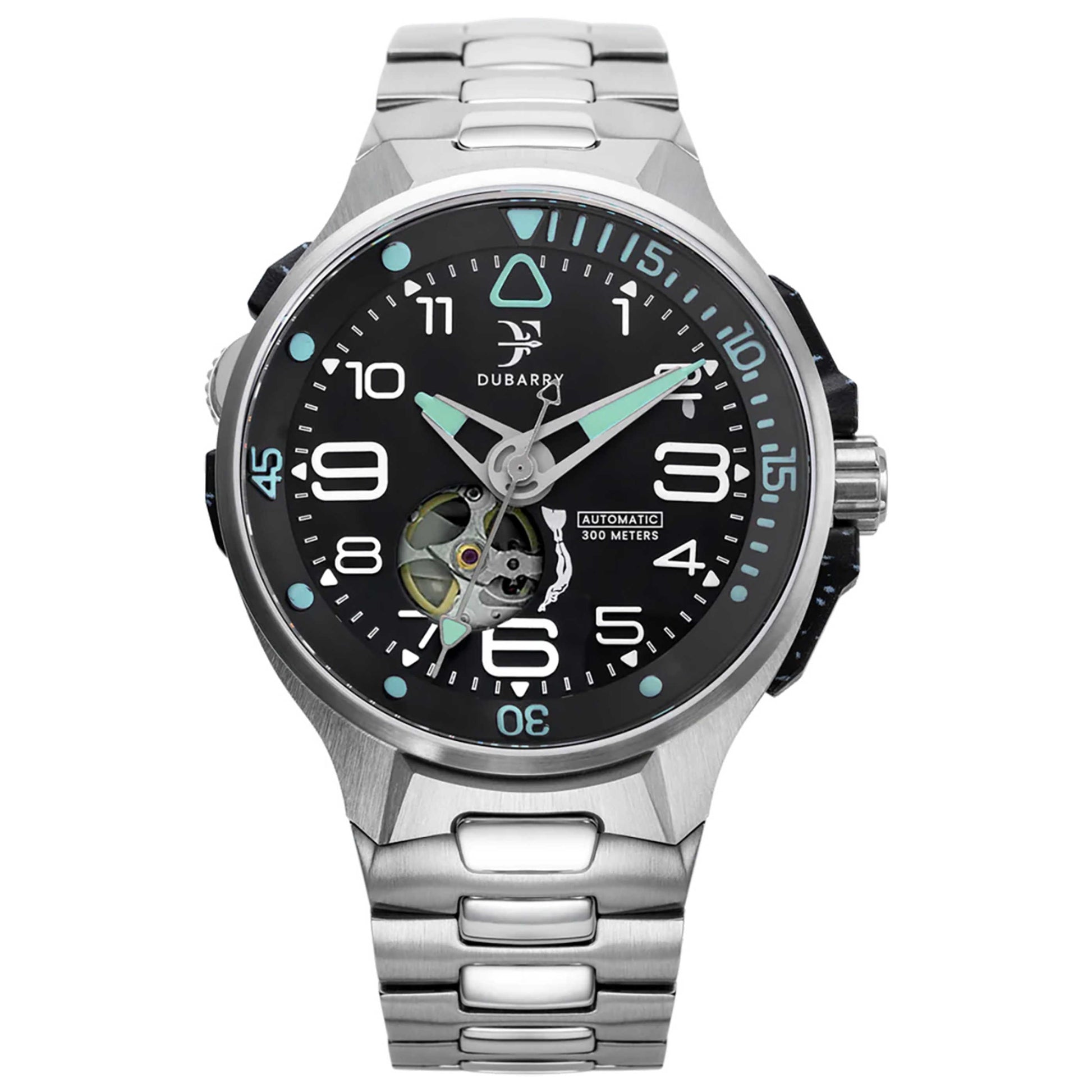 Front view of Franck Dubarry Deep Ocean Men's Automatic Watch DO-10BLKSS