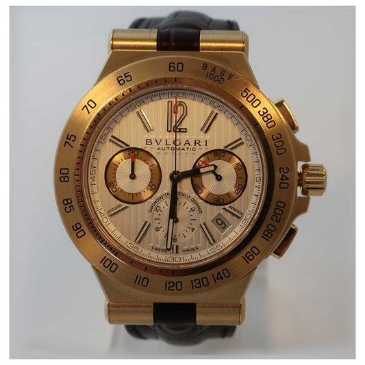 Front view of Bulgari Diagono Professional Men's Automatic Watch DP42C6GLDCH-SDV