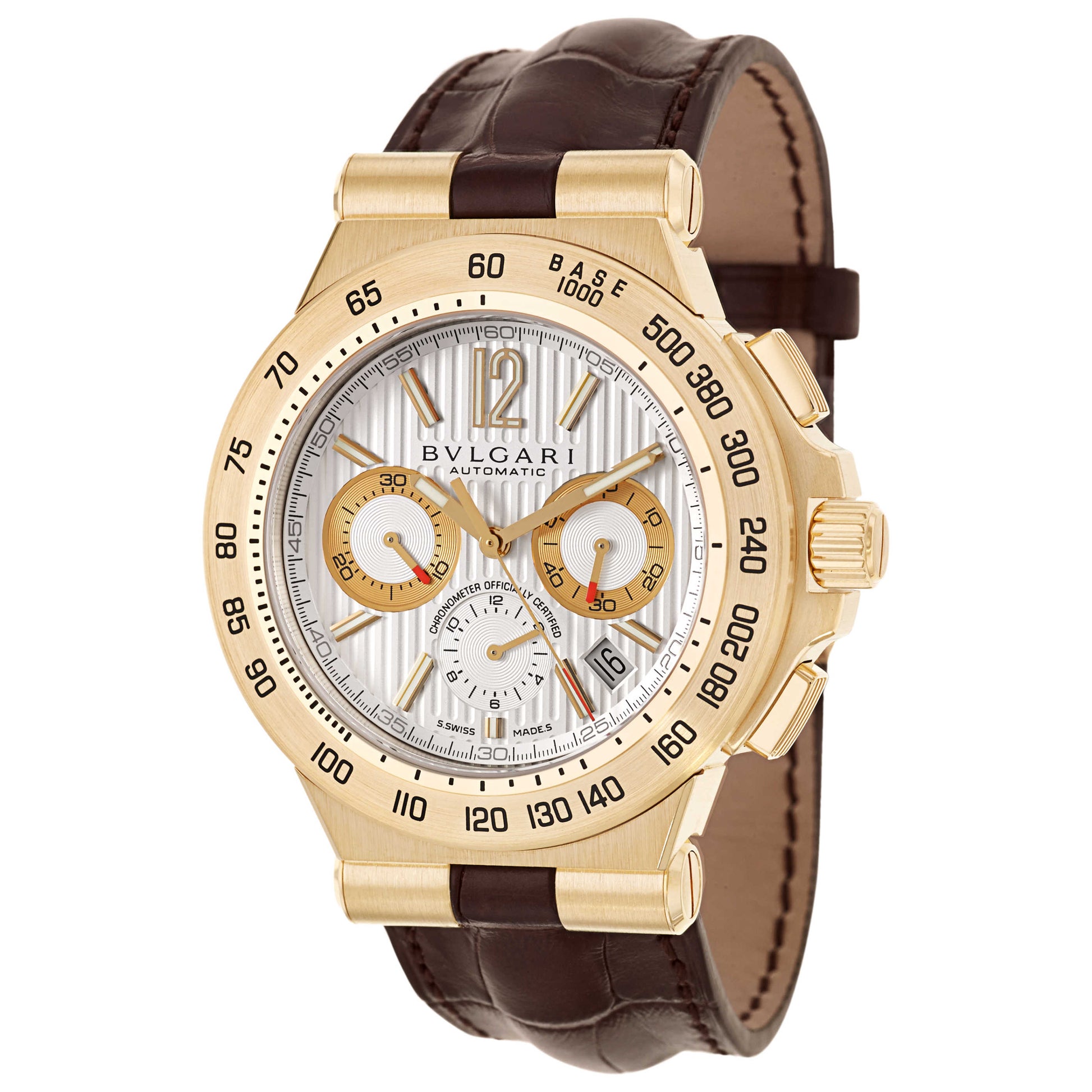 Front view of Bulgari Diagono Professional Men's Automatic Watch DP42C6GLDCH