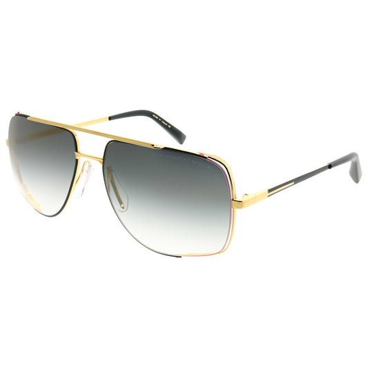 Front view of Dita Midnight Special Unisex Sunglasses DRX-2010-L-GLD-BLK-60
