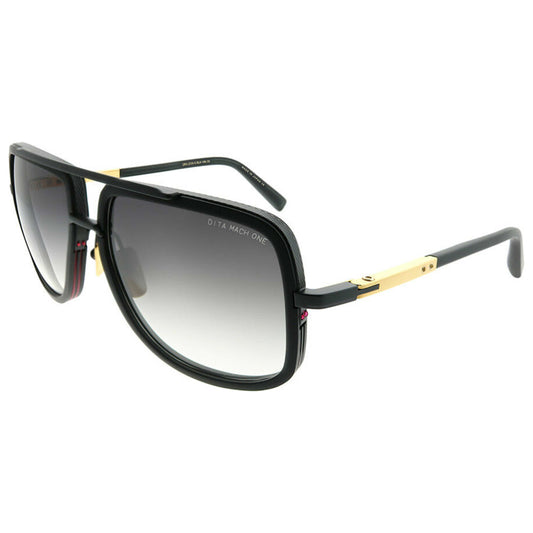 Front view of Dita Mach-One Unisex Sunglasses DRX-2030-G-BLK-18K-59