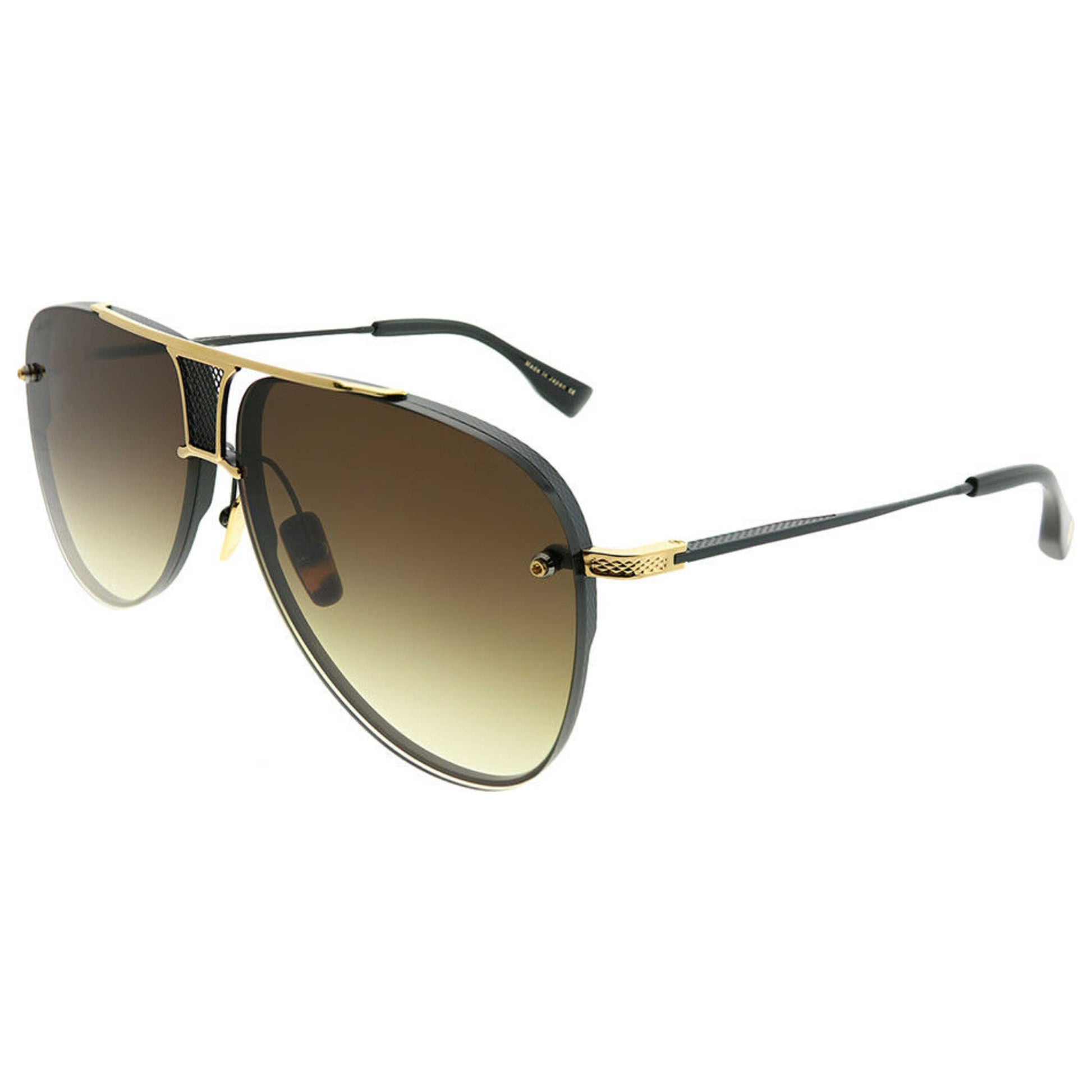 Front view of Dita Decade Two Unisex Sunglasses DRX-2082-B-BLK-GLD-62