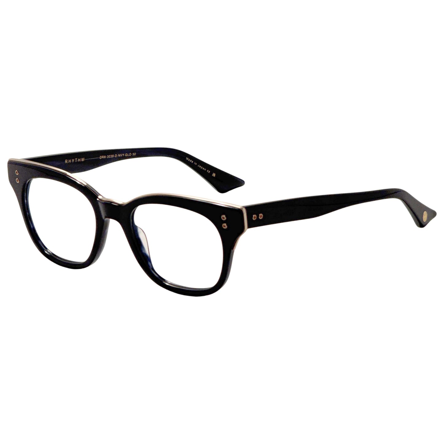 Front view of Dita Rhythm Men's Opticals DRX-3039-D-NVY-GLD-50-Z