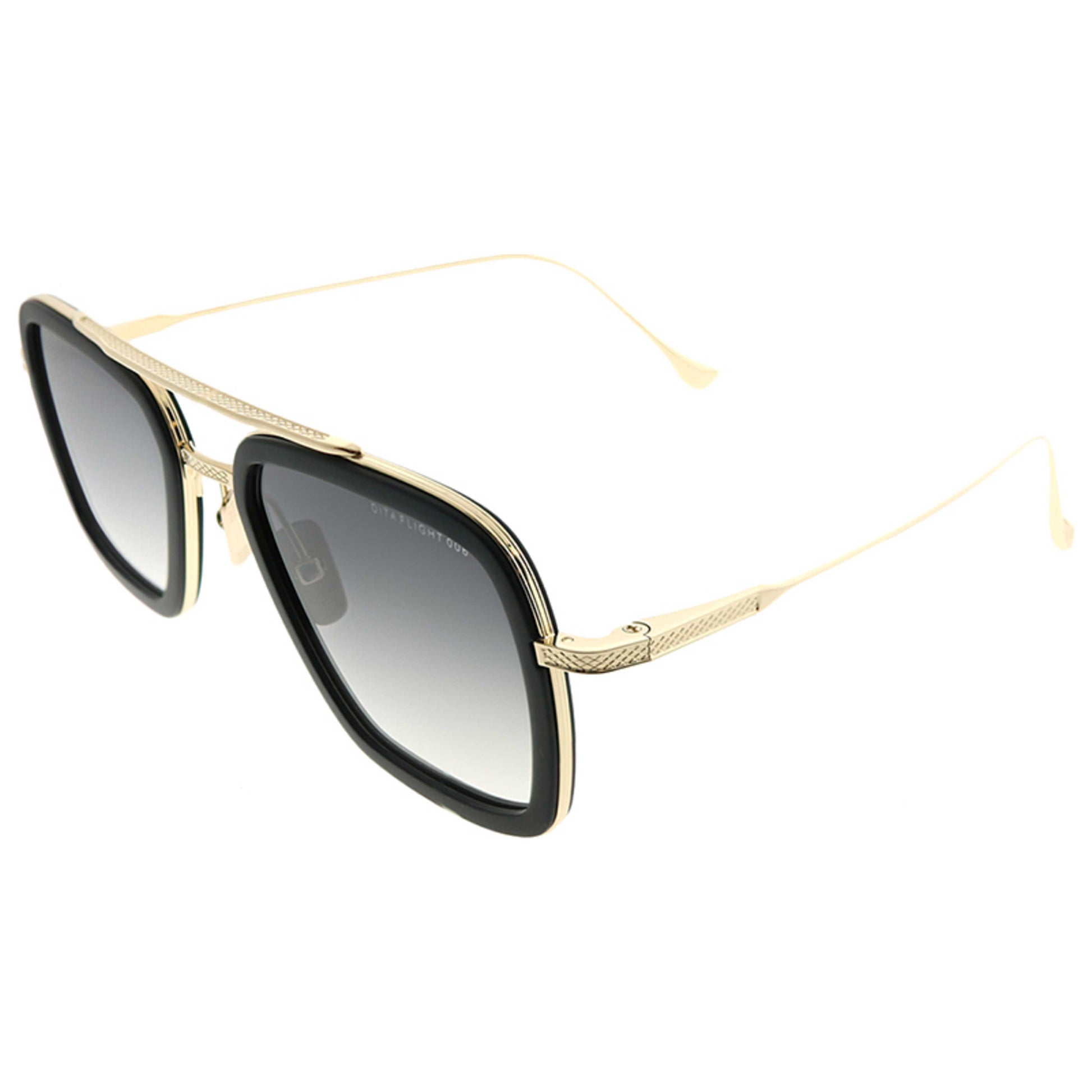 Front view of Dita Flight Unisex Sunglasses DT-7806-B-BLK-GLD-52