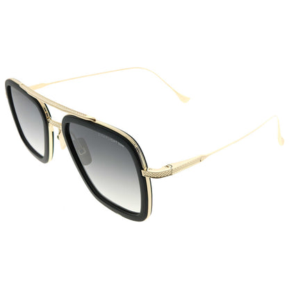 Front view of Dita Flight Unisex Sunglasses DT-7806-B-BLK-GLD-52