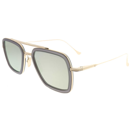 Front view of Dita Flight Unisex Sunglasses DT-7806-C-GRY-GLD-52