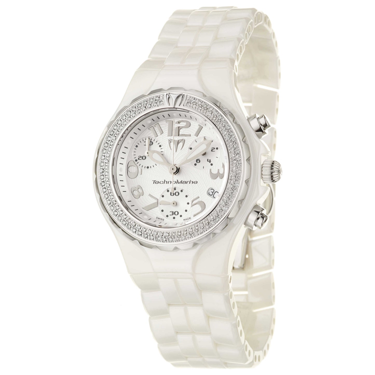 Front view of TechnoMarine Ceramic Women's Swiss Quartz (Battery-Powered) Watch DTC55C