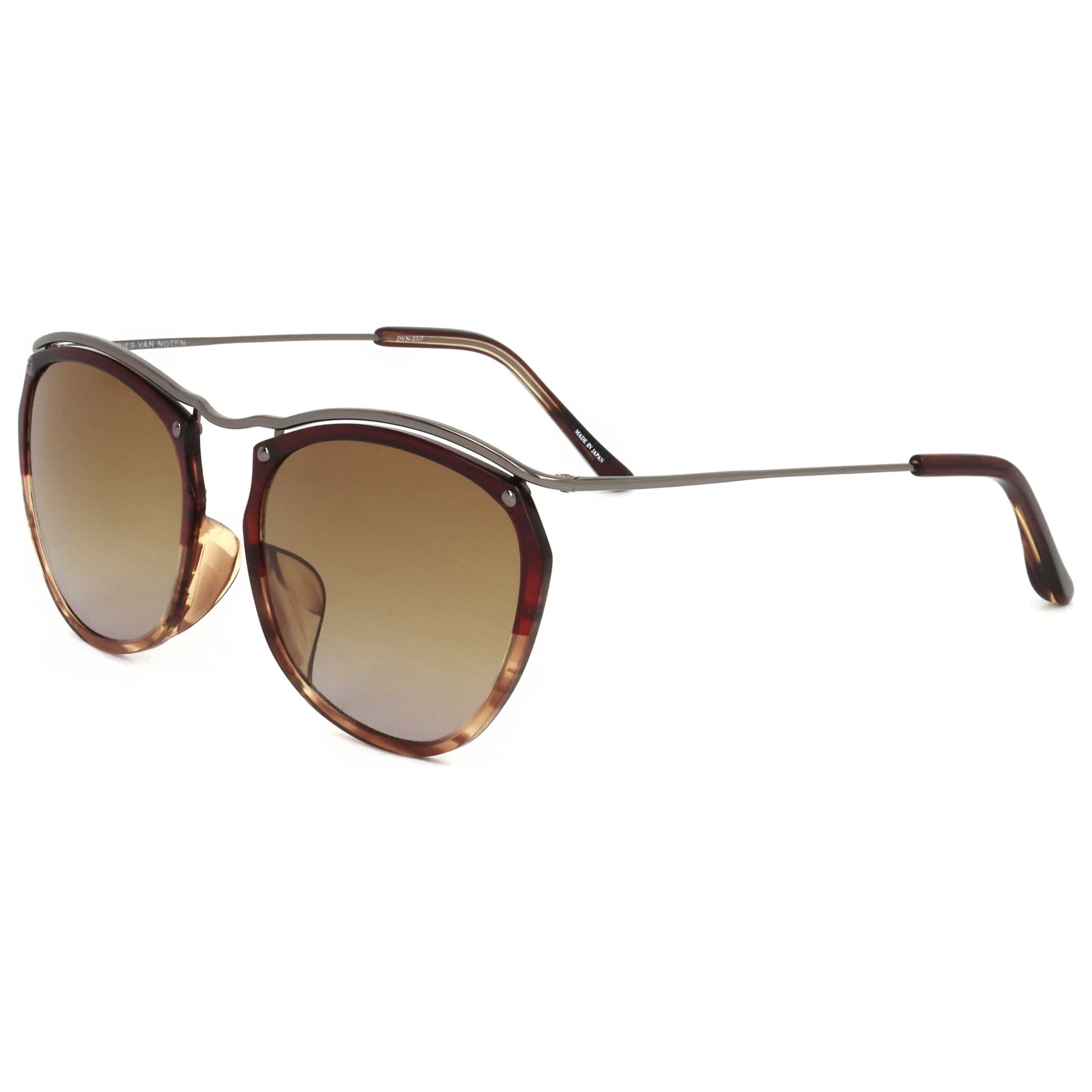 Front view of Linda Farrow Dries Van Noten Unisex Sunglasses DVN37-C7-51
