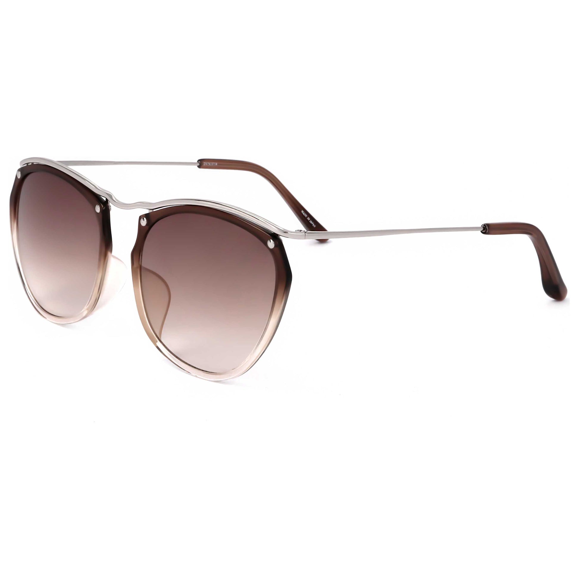 Front view of Linda Farrow Dries Van Noten Unisex Sunglasses DVN37-C8