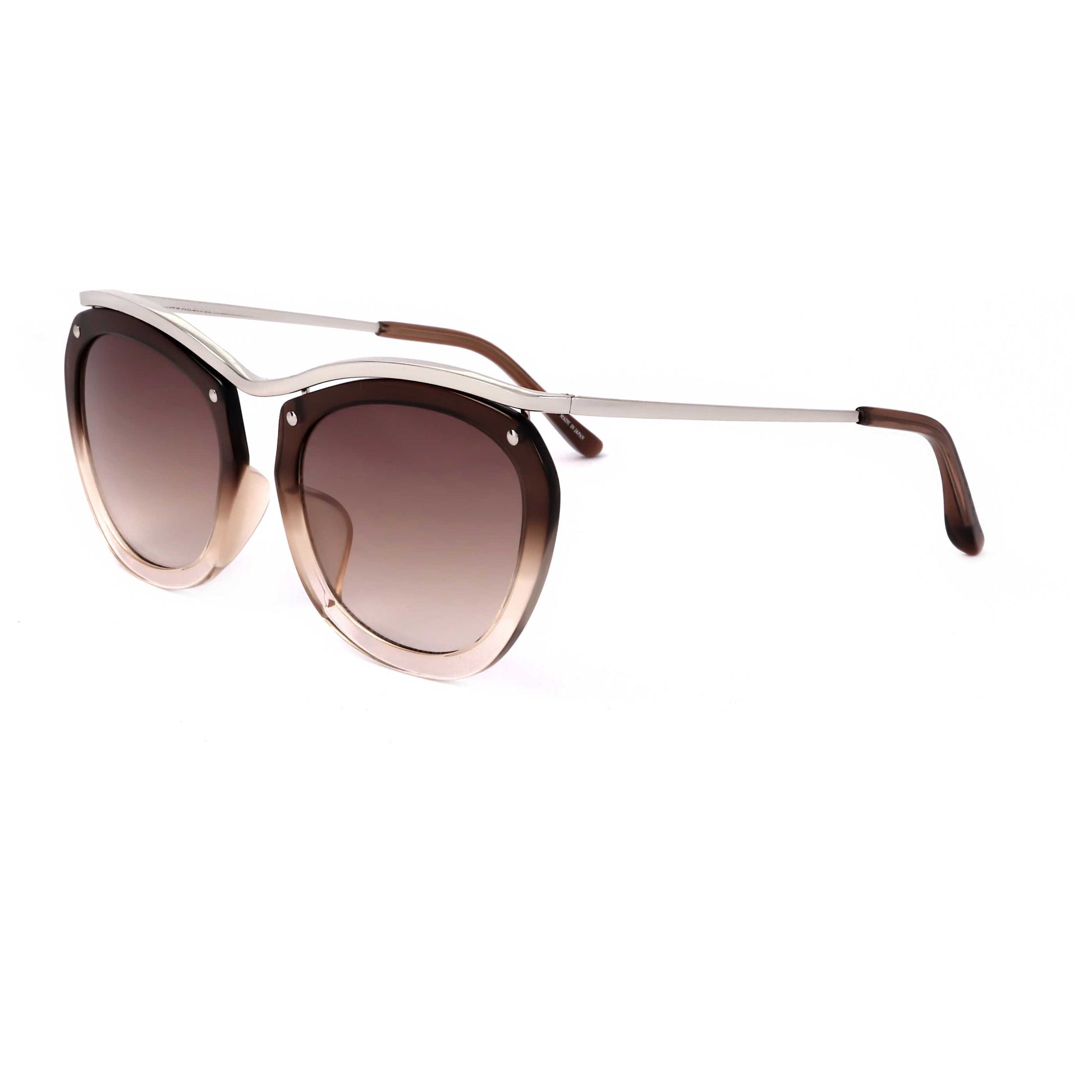 Front view of Linda Farrow Dries Van Noten Unisex Sunglasses DVN50-C6