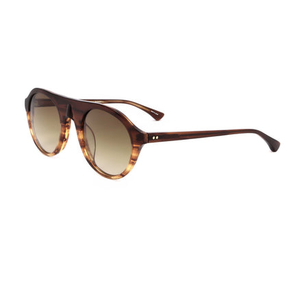 Front view of Linda Farrow Dries Van Noten Unisex Sunglasses DVN63-C2-49