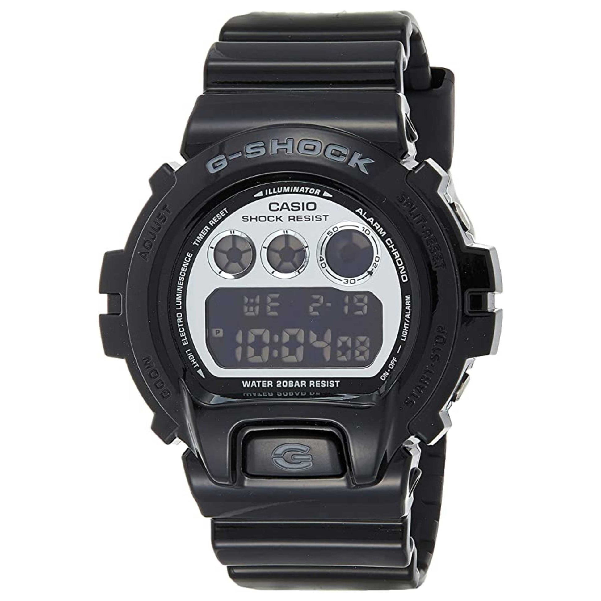 Front view of Casio G-Shock Men's Quartz Watch DW-6900NB-1HDR
