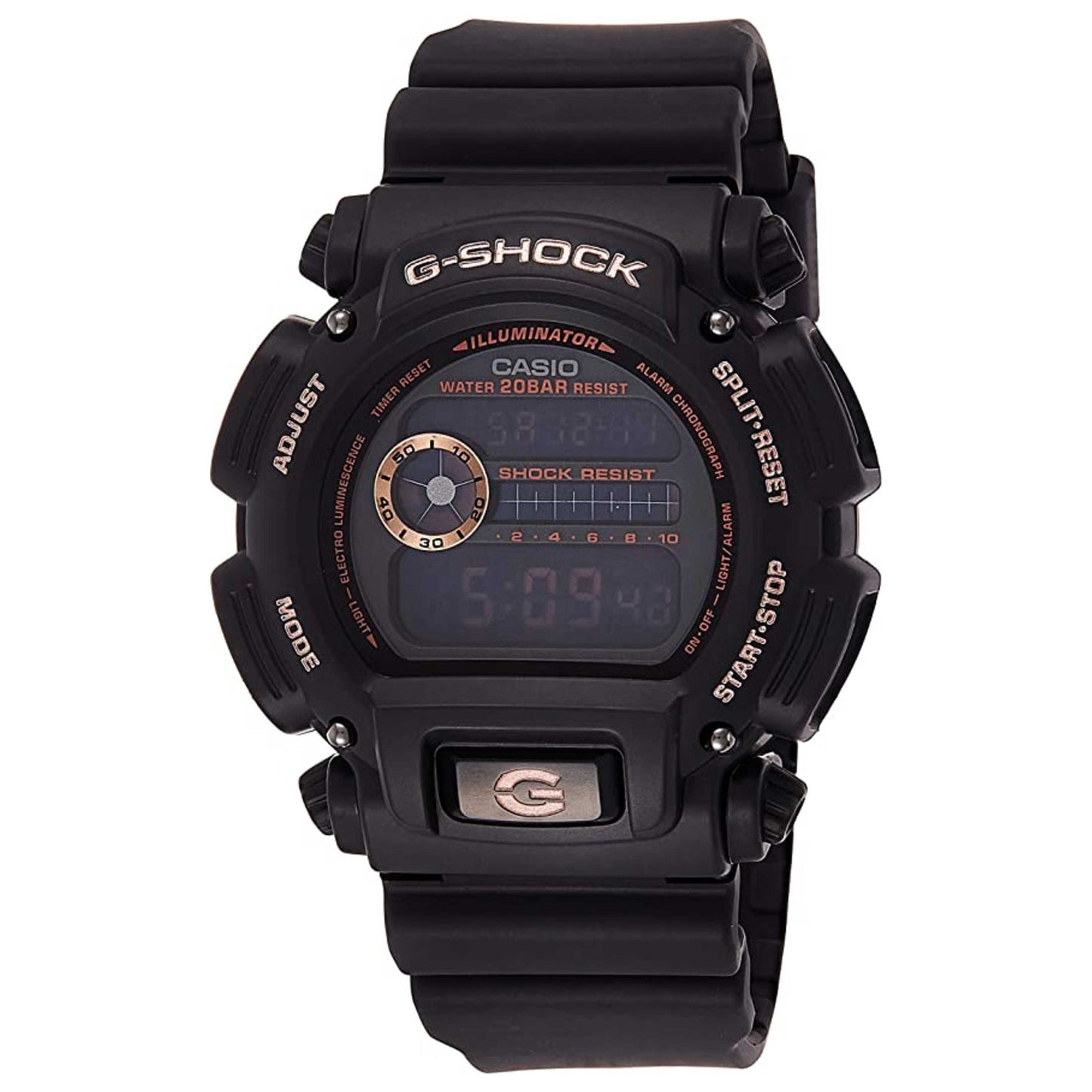 Front view of Casio G-Shock Men's Quartz Watch DW-9052GBX-1A4SDR