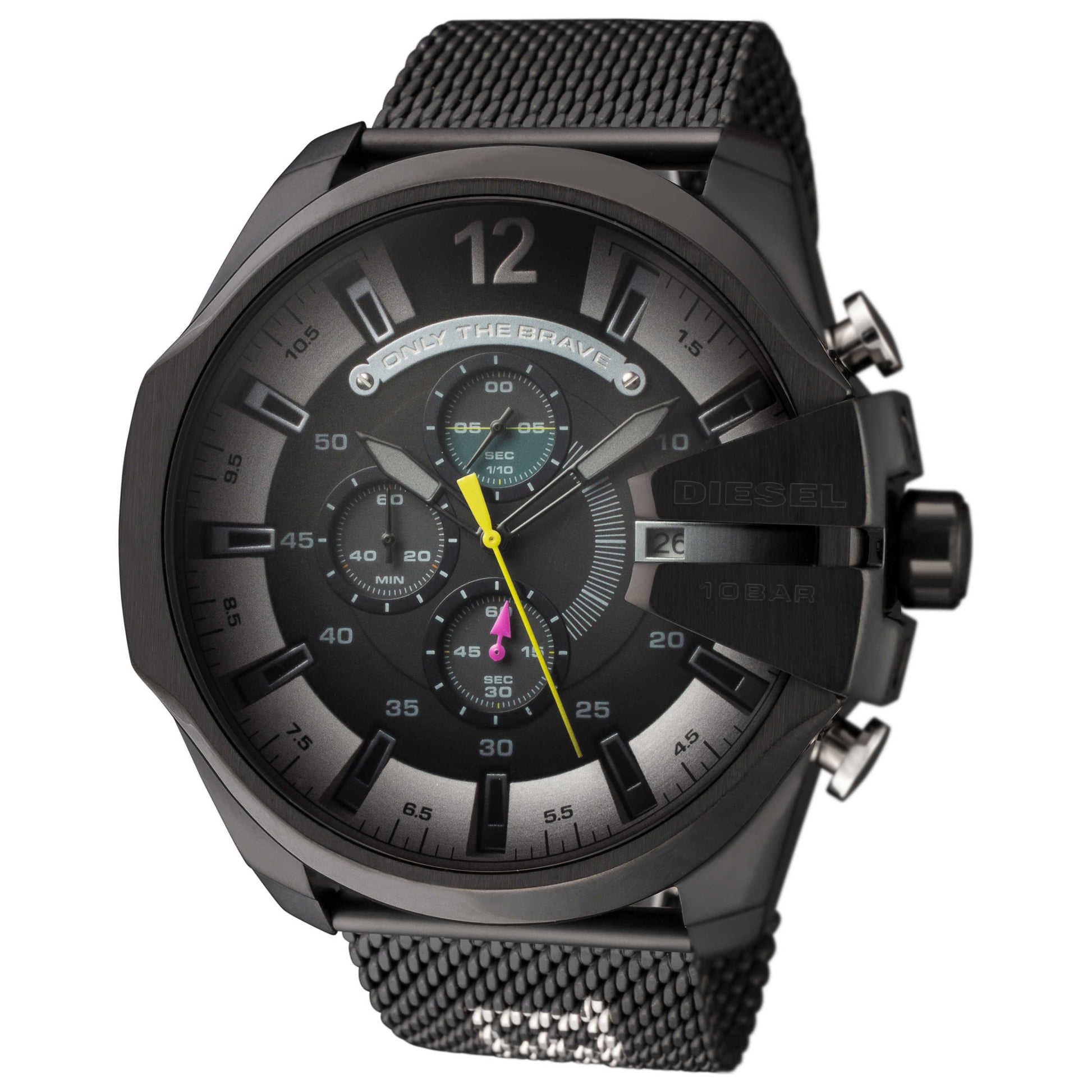 Front view of Diesel Mega Chief Men's Quartz Watch DZ4514