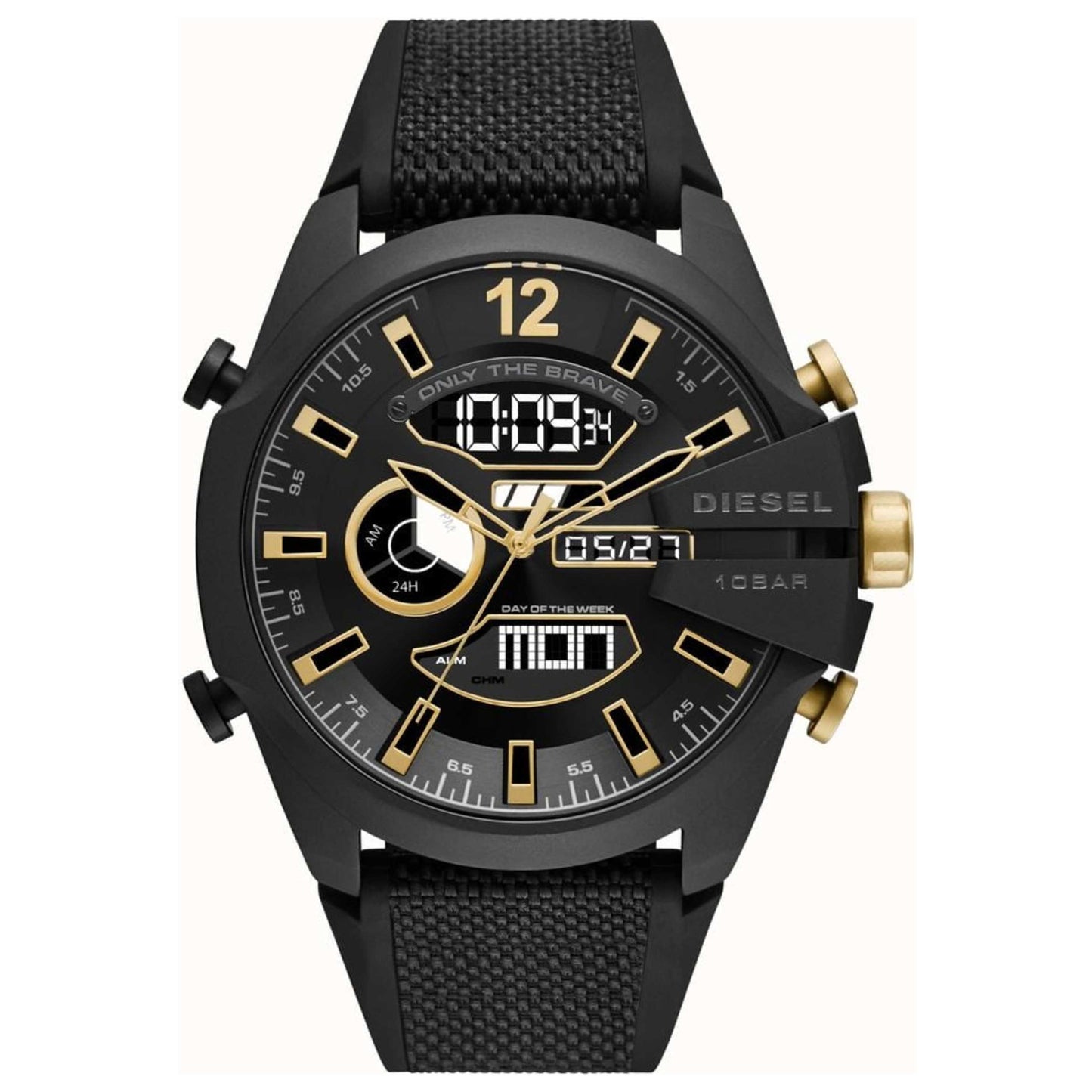 Front view of Diesel Mega Chief Men's Quartz Watch DZ4552