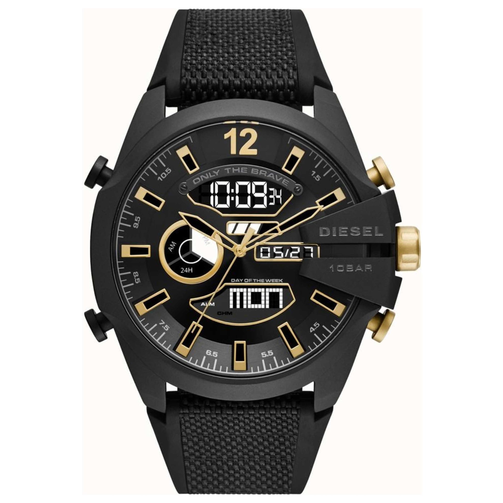 Front view of Diesel Mega Chief Men's Quartz Watch DZ4552