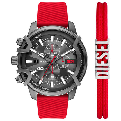 Front view of Diesel Griffed Men's Quartz Watch DZ4673SET