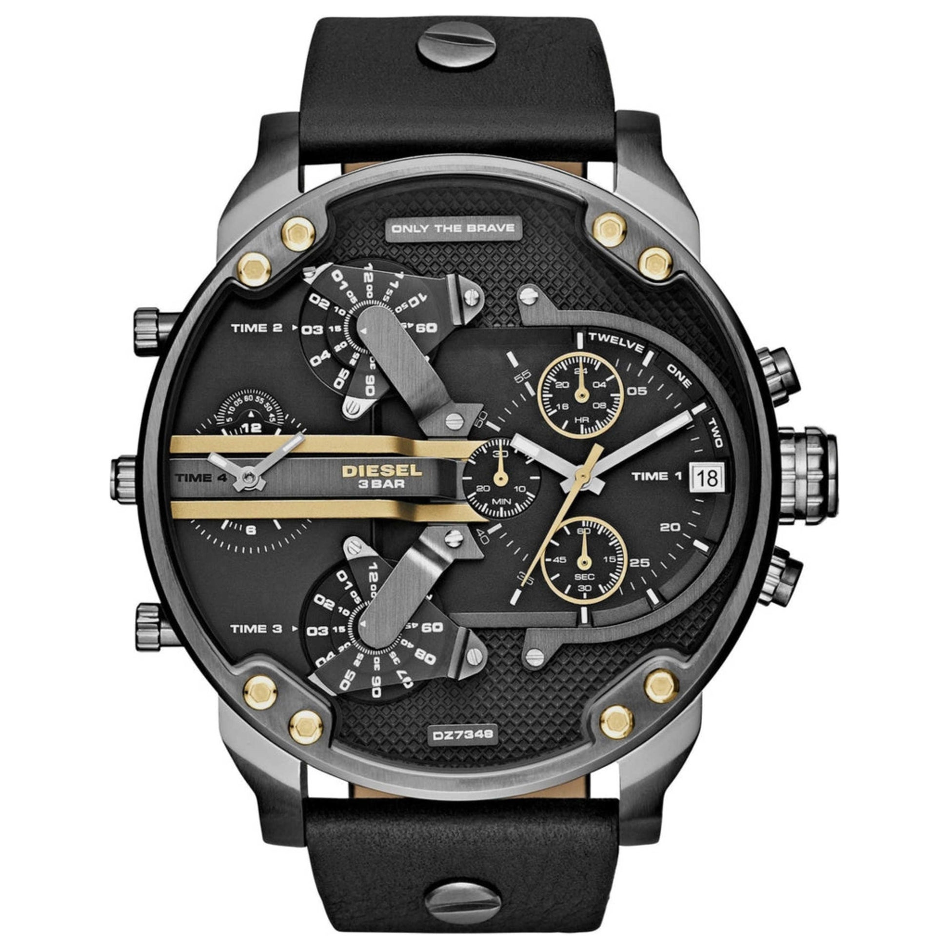 Front view of Diesel Mr. Daddy 2.0 Men's Quartz Watch DZ7348