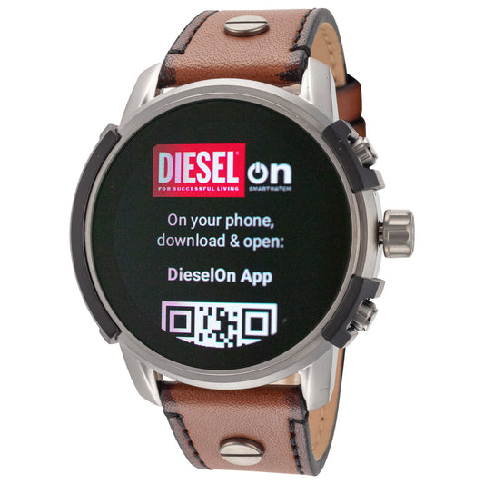 Front view of Diesel Griffed Men's Quartz Smartwatch DZT2043