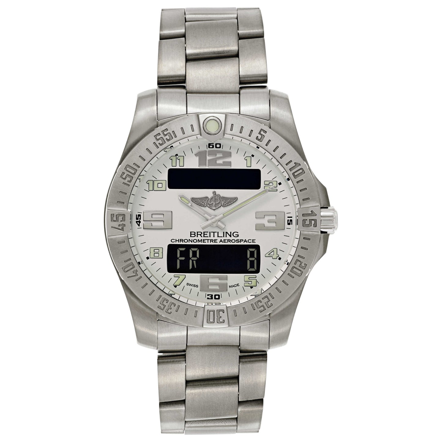 Front view of Breitling Professional Men's Swiss Quartz (Battery-Powered) Certified Chronometer Watch E793637V-G817-152E