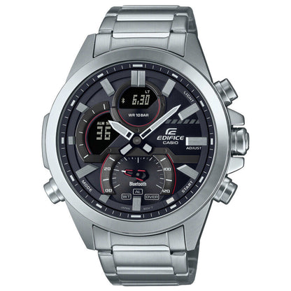 Front view of Casio Edifice Men's Quartz Smartwatch ECB-30D-1ADF