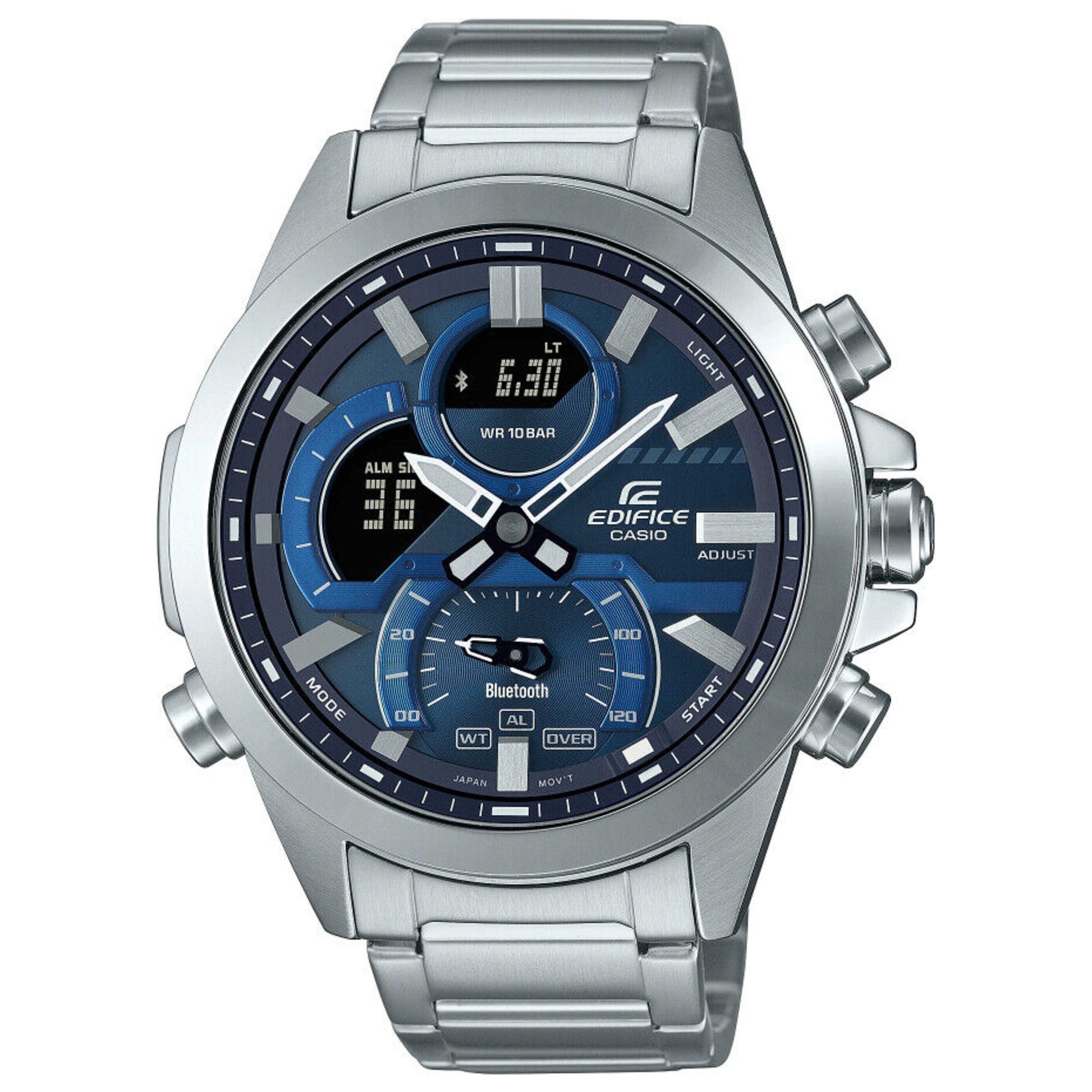 Front view of Casio Edifice Men's Quartz Smartwatch ECB-30D-2ADF